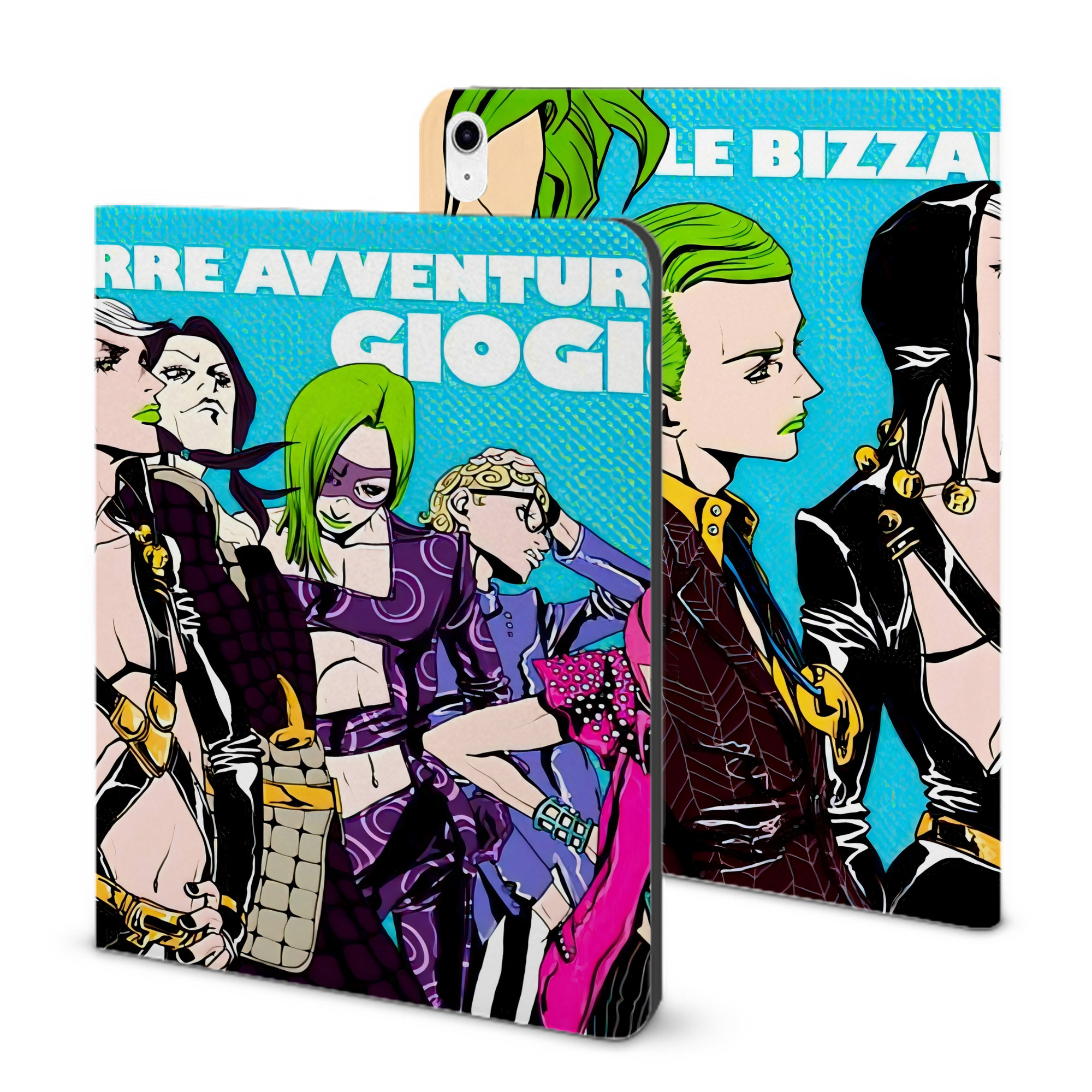 （画像用） ジョジョの奇妙な冒険 JoJo's Bizarre Adventure IPad ケース ブック型 PUレザー TPU 耐衝撃 軽量 薄型 ペン収納なし 全面保護 IPad 各モデル対応